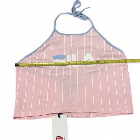 NWT Fila Pink and White Stripe Halter Top Large - Picture 6 of 7